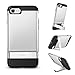 ESR iPhone 8 Case, iPhone 7 Case, Metal Kickstand Case [Vertical and Horizontal Stand] [Reinforced Drop Protection] Hard PC Back with Flexible TPU Bumper for iPhone 8(2017)/iPhone 7(2016)(Silver)