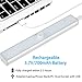 LUNSY Battery Under Cabinet Lights Rechargeable 3Pack,Remote Control,140lm Wireless Under Counter Lights with Timer, Dimmable Closet Light Bar for Kitchen, Wardrobe, Shelf, Daylight