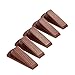 HouseHold Impressions 5 Pack Rubber Wedge Door Stoppers (Brown) | Premium Heavy Duty Non-Scratching Portable Door Stop Bumper | Good for all Floors | Anti-Slip Solid Design Prevents Doors from Closing