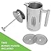 LINKYO French Press Coffee Maker - Easy Clean Stainless Steel Coffee Press, 34 ounce (1 Liter)