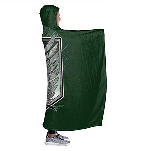 Runbar Attack on Titan Hooded Blanket AOT The Wings of Freedom Plush Cloak Blanket Cape for
