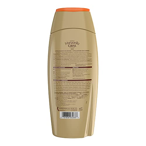 MANZANILLA GRISI GOLD EXTRACT LIGHTENING SHAMPOO, EXTRA LIGHTENING AND GLOWING EFFECT HAIR, WITH CHAMOMILE FLOWER EXTRACT AND TURMERIC 13.50 FL OZ