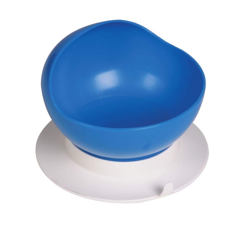 Homecraft 11 cm Diameter Scooper Bowl with Suction Base (Eligible for VAT relief in the UK), Features Curved, Adaptive Dining Aid, Ideal for Limited Mobility, Non-Slip Detachable Base