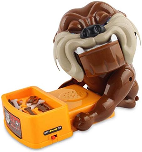 Beware of the bad dog board game, parent-child biting the tiger dog, creative whole dog toy-Brown-1 Size