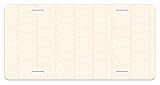 Ivory License Plate by Ambesonne, Abstract Soft