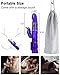 bom bex Dildo Vibrator - Rabbit Vibe with Rotating Bead for Women - Clitoral Stimulator,Masturbation Vibe for Females.Sex Toys,Purple (Purple)
