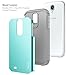 S4 Case, Galaxy S4 Case, RANZ Grey with Aqua Blue Hard Impact Dual Layer Shockproof Bumper Case For Samsung Galaxy S4 (i9500)