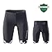 MY KILOMETRE Mens Triathlon Shorts with Adjustable Drawstring Easy Reach Leg Pockets Chamois for Long-Distance Tri Race (Black-White Large)