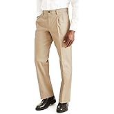 Dockers Men's Classic Fit Signature Lux Cotton Stretch Pants-Pleated (Regular and Big & Tall)