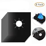Stove Burner Covers,MSDADA Gas Range Protectors, 0.2 mm Double Thickness,Reusable, Non-Stick, Easy to Clean 10.6" x 10.6" (8-Pack)