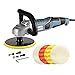 WORKPRO Car Polisher - 7-inch Variable Speed Buffer Waxer with 4 Buffing and Polishing Pads, Detachable Handle, Ideal for Car Sanding, Polishing, Waxing, Sealing Glaze