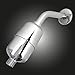 Shower Filter by H2O Natural - High Output Chlorine Removing Showerhead Filtration System and Water Purifier - 3-Stage Replaceable Cartridge with KDF 55, Calcium Sulfite and Activated Carbon - Chrome