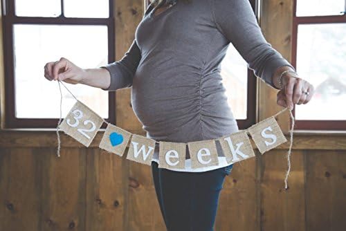 Weekly Bump Banner - Pregnancy Tracker - Weekly Pregnancy Banner - Bump Tracker - Maternity Photo Prop - Milestone Banner - Burlap Banner - Bump Banner - Bump Sticker