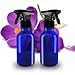 8oz Cobalt Blue Glass Bottles With Trigger Sprayer Perfect For Essential Oil Blends, Cleaning Spray Bottle Glass, Boston Round Glass 8 oz Spray Essential Oils Blue Empty 100%