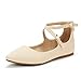 DREAM PAIRS Women's Sole-Strappy Ankle Straps Flats Shoes