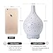 Essential Oil Diffuser Ceramic Hollowed Hand-Crafted Decorative Aromatherapy Humidifier with 7 Color Led Night Light for Home Bedroom Office SPA Yoga 100ml(White)