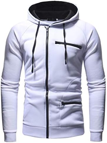 Amiley mens hoodies,Men's Zipper Contrast Color Hoodie Autumn Warm Sweatshirt Casual Hoody Jacket