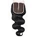 Lanyi Hair Virgin Brazilian Hair Body Wave Middle Part 130% Density Lace Closure 14