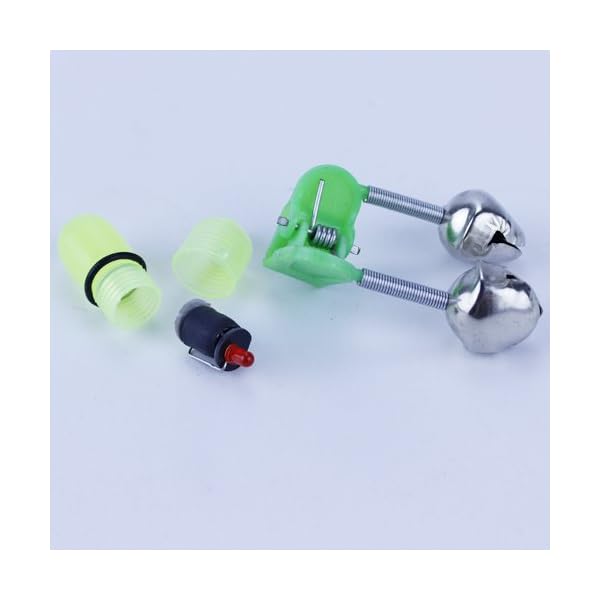 New-Night-Fishing-Rod-Tip-LED-Light-Clip-Rod-Twin-Bells-Ring-Bite-Alarm-Fishing-Tackle
