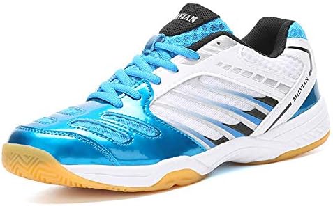 FJJLOVE Badminton Shoes, Multisport Indoor Shoes Comfort Breathe Slip on Trainers Shoes for Man and Woman,Blue,43