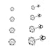 8pcs Cartilage Earrings Stud Sets with Cubic Zirconia,16G Surgical Steel Helix Earrings Piercing Jewelry,2mm-5mm,Silver