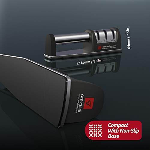 Amesser Knife Sharpener Diamond Wheel Quickly Sharpen, Honing, Polish