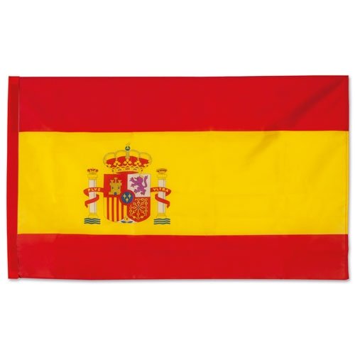 Spain flag with crest 150 x 90 cm. Spain flag in soft and durable polyester.