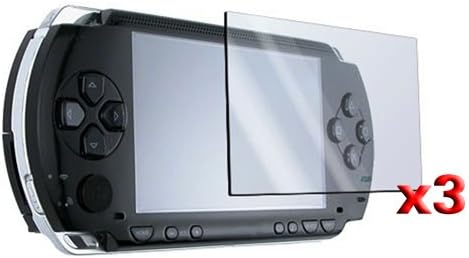 Dcolor 3 Screen Protector + Cloth + Compatible with SONY PSP