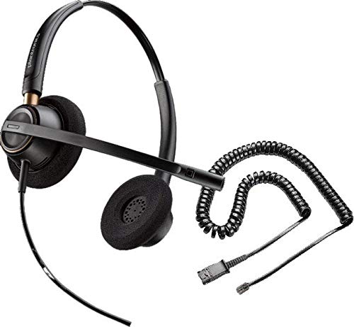 ShoreTel Compatible Plantronics HW520 EncorePro 520 Ultra Noise-Canceling VoIP Headset Bundle for ShoreTel IP Phones: 100, 212, 230, 230G, 265, 530, 560, 560G, 565, 565G, 655