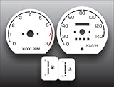 1986-1988 Suzuki Samurai Tach METRIC KPH KMH White Face Gauges