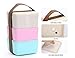 Bento Box,Arderlive 3 In1 Stackable Wheat Straw Lunch Box With Portable Lunch Bag & Utensil, Leakproof Sandwich Lunch Contaier, Microwave/Dishwasher/Freezer Safe.(2250ml/76oz)