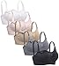 Lataly Womens Sleeping Nursing Bra Wirefree Breastfeeding Maternity Bralette Color Pack of 5 Size XL