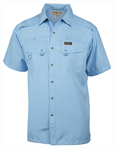 Hook & Tackle Men's Seacliff 2.0 Short Sleeve Fishing Shirt Sky Blue Large - Thumbnail 2