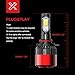 AUXITO Automobile HIR2 9012 LED Headlight Bulbs 72W 8000Lms Per Pair All-in-One Conversion Kit US COB LED Chips Super Bright, 6500K Cool White