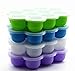 LUXEHOME 2-Pack BPA Free Silicone Baby Food Storage Freezer Containers with Clip-on Lid , FDA Food Storage Trays