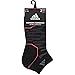 adidas Women's Superlite Prime Mesh Low Cut Sock (2-Pair), Black/Onix/Flash Red, Medium, (Shoe Size 5-10)