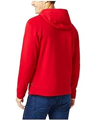 Nautica Men's J-Class Logo Fleece Hoodie, Red, Medium