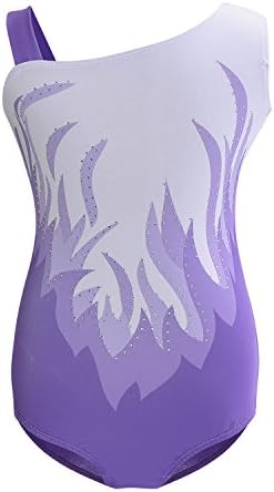 Kql Starry Girls Sparkly Gymnastics Ballet Dancewear Leotards 5-14Years Training Costumes