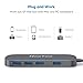 USB Hub, HooToo Ultra Slim 4-Port USB 3.0 Data Hub (5Gbps Transfer Speed, Anodized Alloy, Compact, Lightweight, for Mac and Windows OS) (Grey)