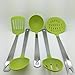 Cook's Corner 5-Piece Kitchen Utensil Set - Stainless Steel & Nylon (Aqua, Black, Lime Green, Grey, Orange, Purple, Red) (Lime Green)
