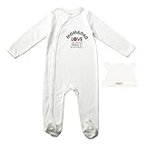 Romperinbox Unisex Baby Long Sleeve Sleeper Pajamas Footie Cap Set