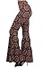 SugarRock Women Paisley Palazzo Hippie Pants Fold-Over Waist Bell Bottom Leg
