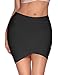 Mini Skirts for Women High Waisted Pencil Short Skirt Aline Mini Bandage Pencil Skirt(Black,S)