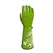 Vgo 1-Pair Ladies' Synthetic Leather Gardening Gloves, Long Sleeves Gauntlet, Breathable & Grip Work Gloves, High Dexterity, Washable (Size M, Green, SL7445)