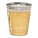 DRINKET Silver Plastic Cups 8 oz Clear Plastic Cups/Hard Tumblers Fancy Plastic Wedding Cups With Silver Rim 50 Ct Disposable For Party Holiday and Occasions SUPER VALUE PACK