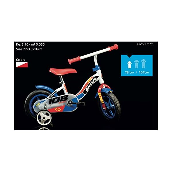 dino bikes bicicletta bambino 10 pollici