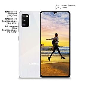 Samsung Galaxy A41, Dual Sim, Android 10, 151 g, [VSmartphone, Display 6.1" Super AMOLED, 3 Fotocamere Posteriori, 64GB Espandibili, RAM 4 GB, Batteria 3500 mAh, 4G, [Versione Italiana], White - immagine 5