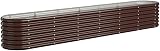 vidaXL Garden Raised Bed Flower Stand Pot Plant Tray 260x40x36 cm Brown