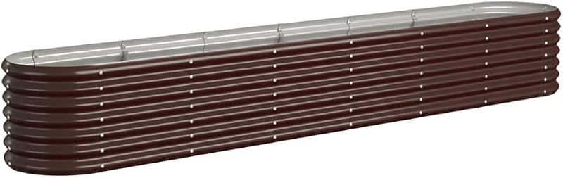 vidaXL Garden Raised Bed Flower Stand Pot Plant Tray 260x40x36 cm Brown