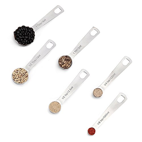 image for VOCH Measuring Spoons - Set of 6pcs Stainless Steel Baking Spoon for M